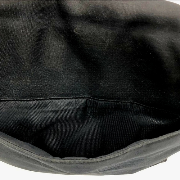 Ralph Lauren messenger crossbody bag black with gold crest - Picture 10 of 15